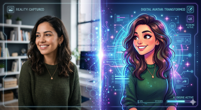 how to convert a photo into a cartoon using AI